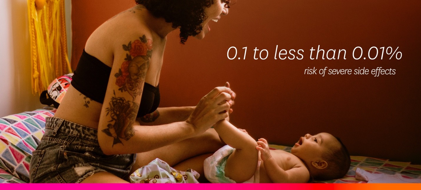 Mom playing with baby